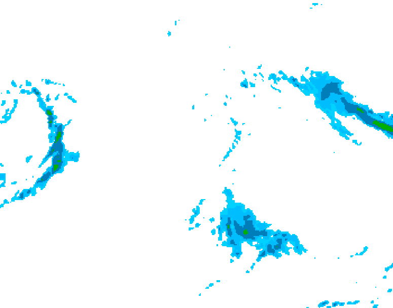 GDPS precipitation 102 hour forecast chart for Canada based on 2026/10/12 0000Z data