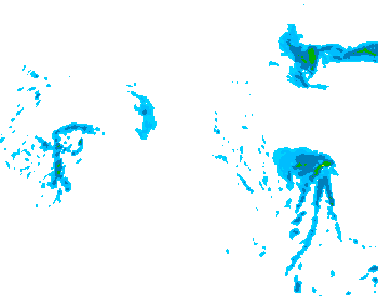 GDPS precipitation 126 hour forecast chart for Canada based on 2026/10/12 0000Z data