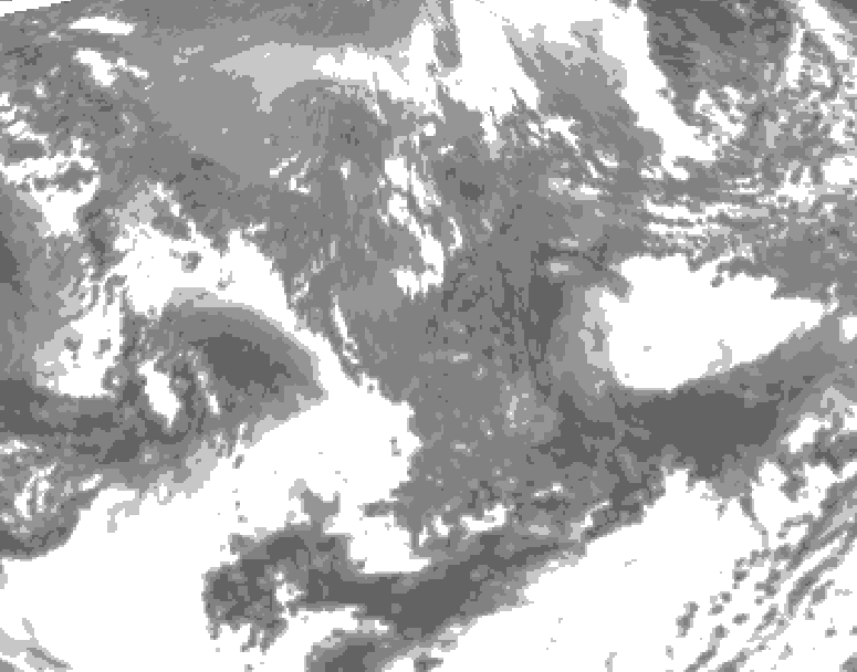 GDPS total cloud 060 hour forecast chart for Canada based on 2026/10/12 0000Z data