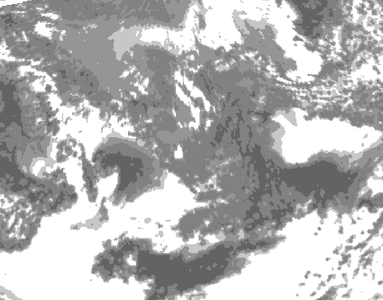 GDPS total cloud 066 hour forecast chart for Canada based on 2026/10/12 0000Z data