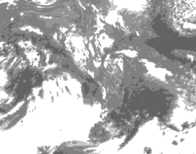 GDPS total cloud 114 hour forecast chart for Canada based on 2026/10/12 0000Z data