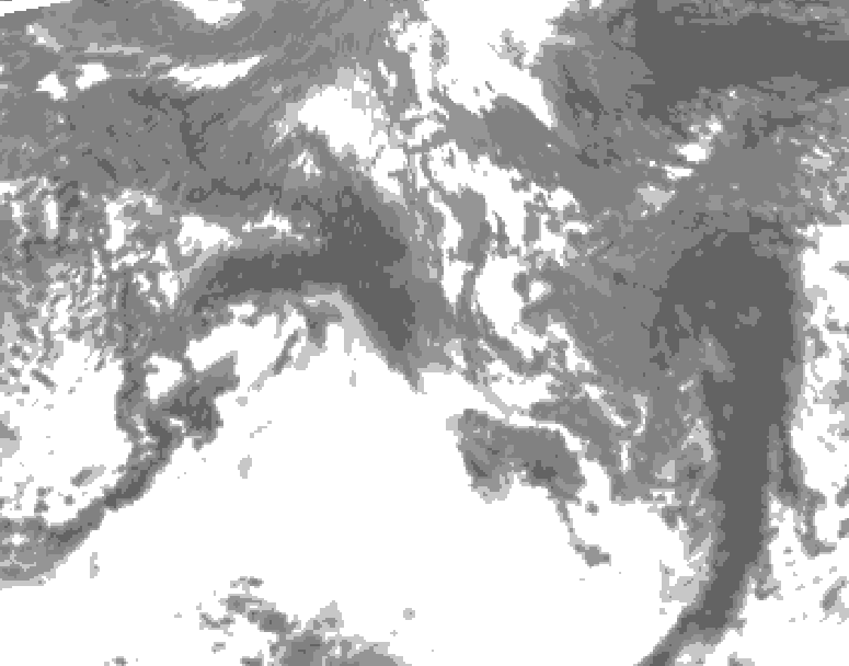 GDPS total cloud 138 hour forecast chart for Canada based on 2026/10/12 0000Z data