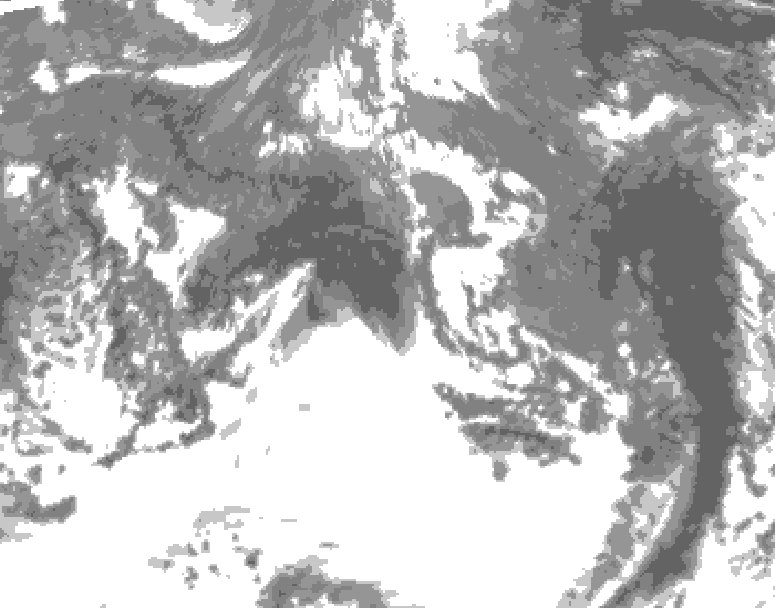 GDPS total cloud 144 hour forecast chart for Canada based on 2026/10/12 0000Z data