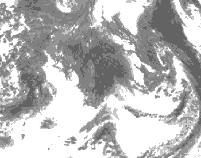 GDPS total cloud 168 hour forecast chart for Canada based on 2026/10/12 0000Z data