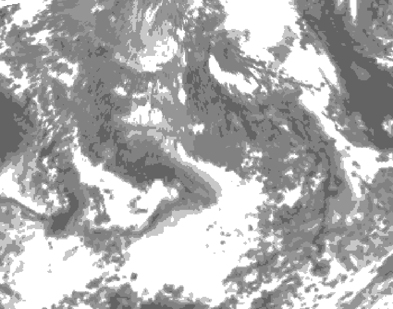GDPS total cloud 192 hour forecast chart for Canada based on 2026/10/12 1200Z data