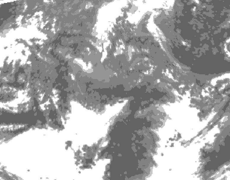 GDPS total cloud 228 hour forecast chart for Canada based on 2026/10/12 1200Z data