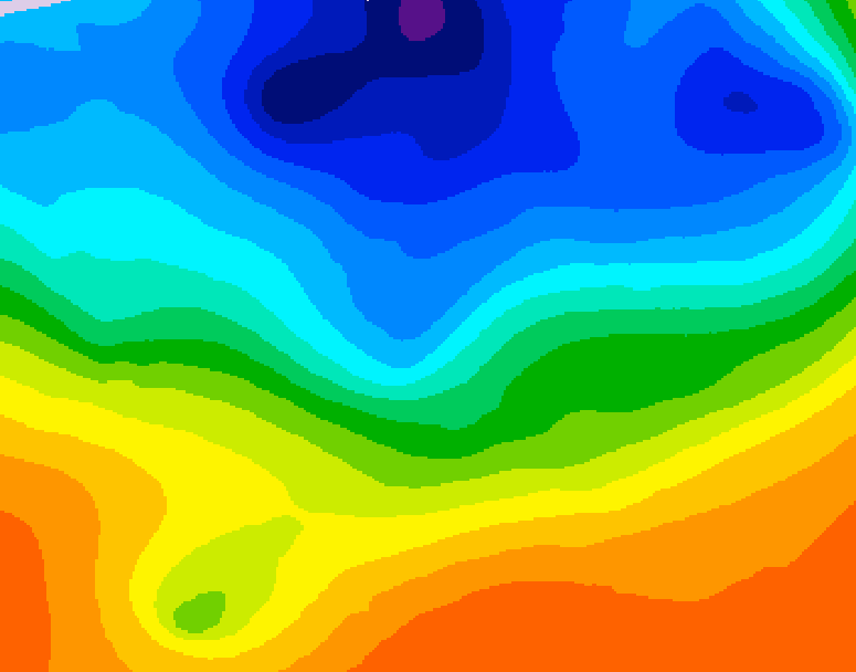 GDPS 500 millibar geopotential height 024 hour forecast chart for Canada based on 2026/10/13 0000Z data