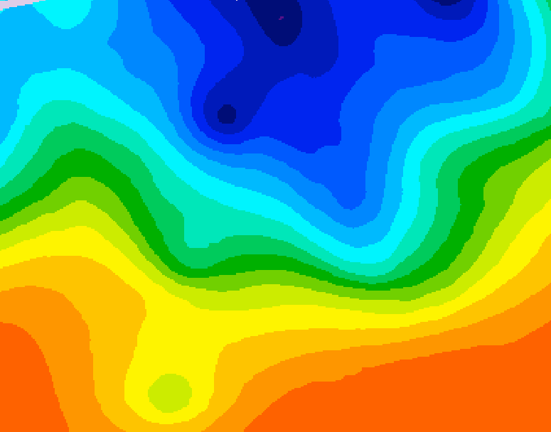 GDPS 500 millibar geopotential height 048 hour forecast chart for Canada based on 2026/10/13 0000Z data