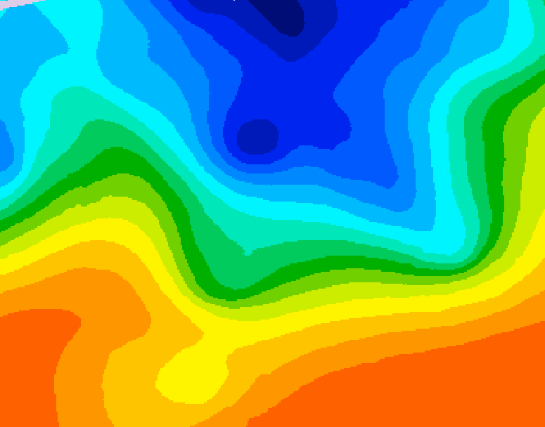 GDPS 500 millibar geopotential height 060 hour forecast chart for Canada based on 2026/10/13 0000Z data