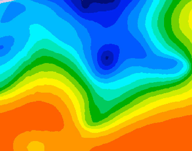 GDPS 500 millibar geopotential height 078 hour forecast chart for Canada based on 2026/10/13 0000Z data