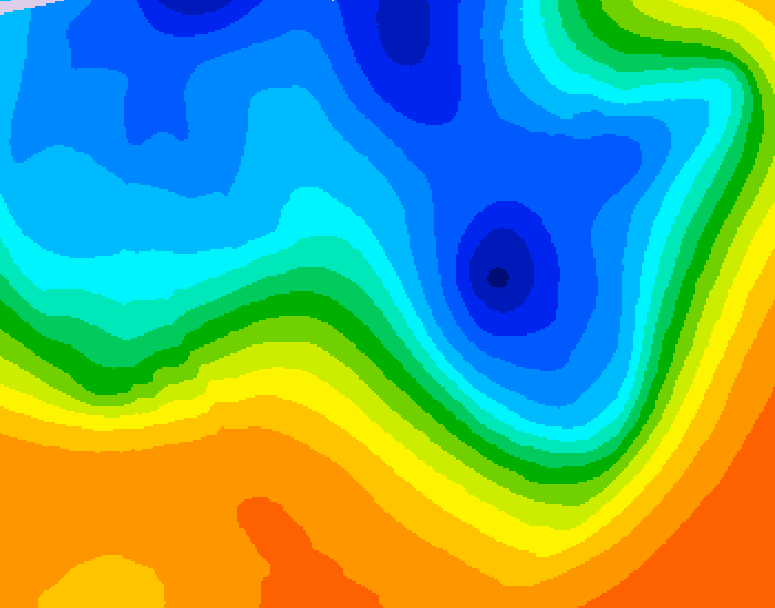 GDPS 500 millibar geopotential height 108 hour forecast chart for Canada based on 2026/10/13 0000Z data