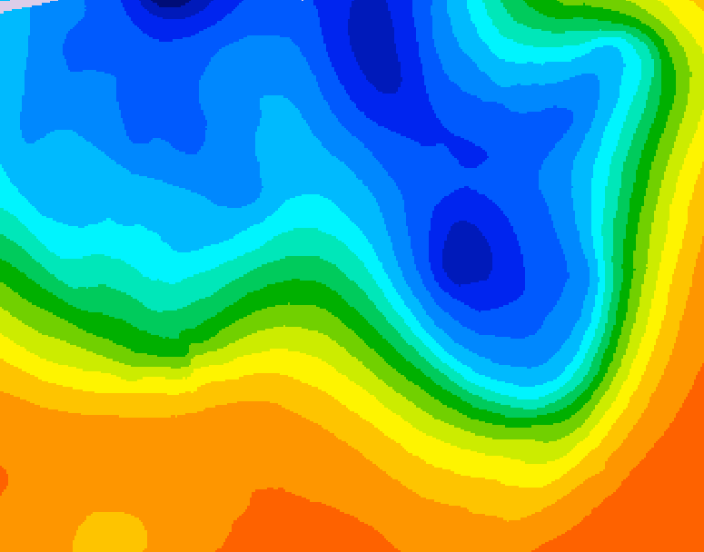 GDPS 500 millibar geopotential height 114 hour forecast chart for Canada based on 2026/10/13 0000Z data