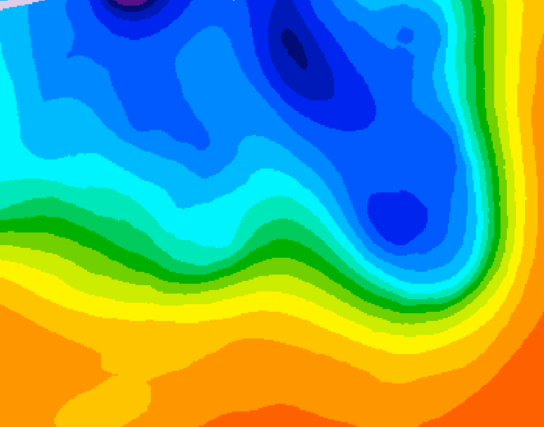 GDPS 500 millibar geopotential height 126 hour forecast chart for Canada based on 2026/10/13 0000Z data
