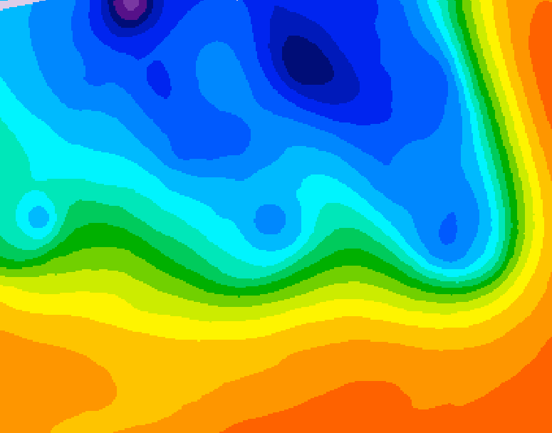 GDPS 500 millibar geopotential height 138 hour forecast chart for Canada based on 2026/10/13 0000Z data