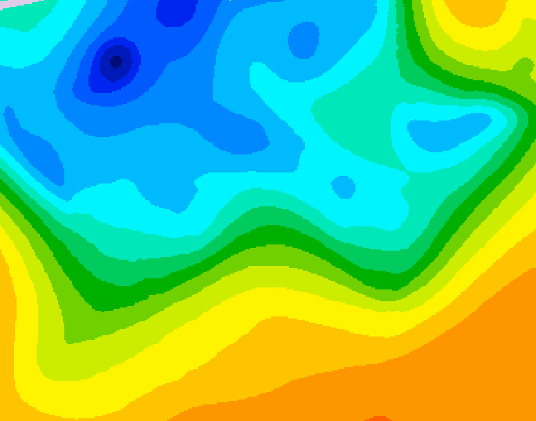 GDPS 500 millibar geopotential height 180 hour forecast chart for Canada based on 2026/10/13 0000Z data
