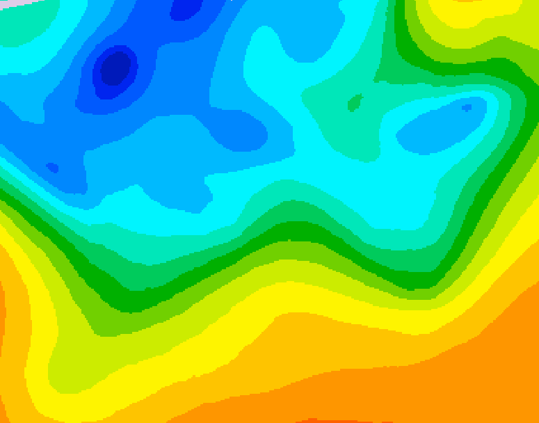 GDPS 500 millibar geopotential height 186 hour forecast chart for Canada based on 2026/10/13 0000Z data