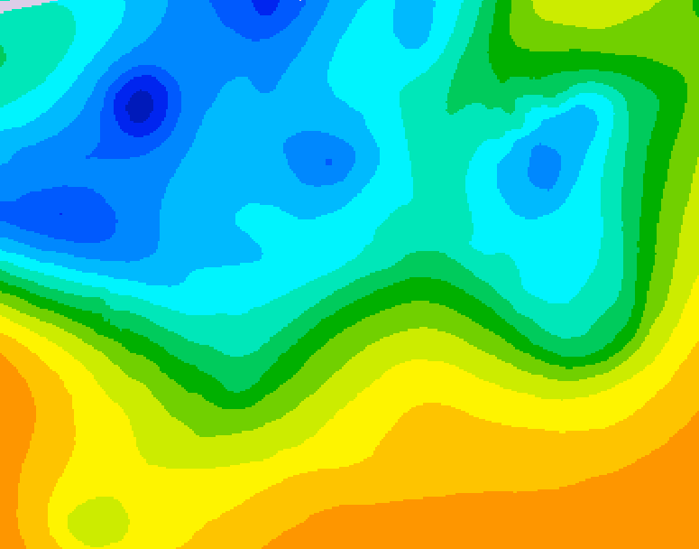 GDPS 500 millibar geopotential height 198 hour forecast chart for Canada based on 2026/10/13 0000Z data
