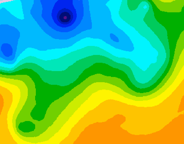 GDPS 500 millibar geopotential height 192 hour forecast chart for Canada based on 2026/10/13 1200Z data
