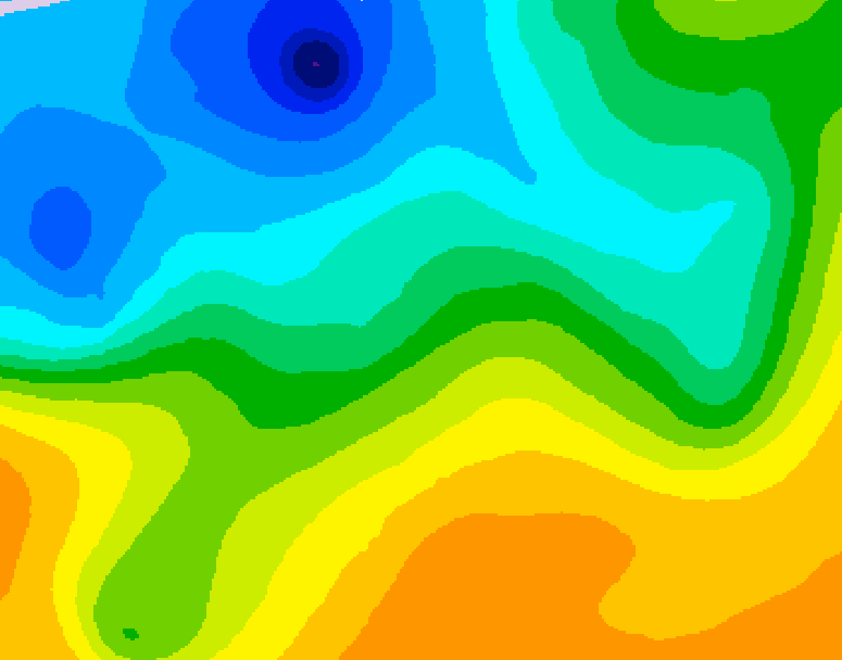 GDPS 500 millibar geopotential height 204 hour forecast chart for Canada based on 2026/10/13 1200Z data