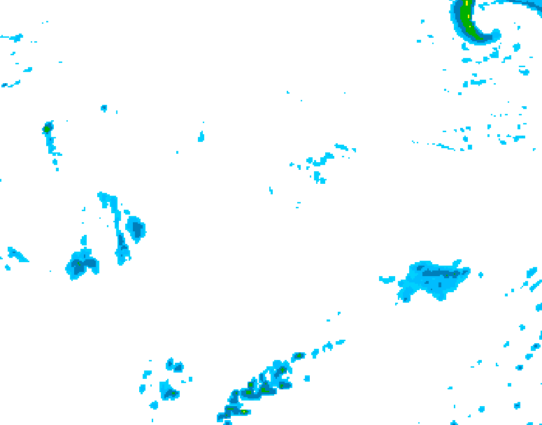 GDPS precipitation 030 hour forecast chart for Canada based on 2026/10/13 0000Z data