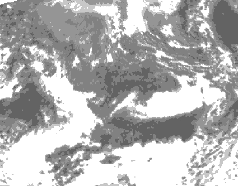 GDPS total cloud 018 hour forecast chart for Canada based on 2026/10/13 0000Z data