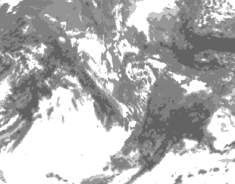 GDPS total cloud 090 hour forecast chart for Canada based on 2026/10/13 0000Z data