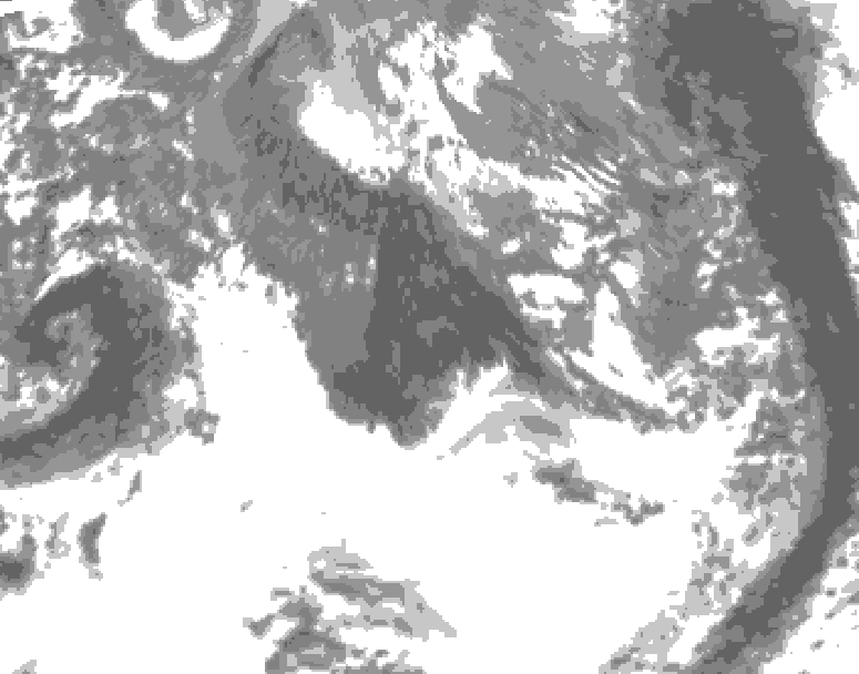 GDPS total cloud 138 hour forecast chart for Canada based on 2026/10/13 0000Z data