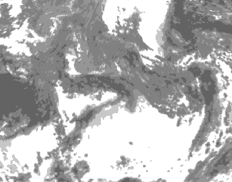GDPS total cloud 192 hour forecast chart for Canada based on 2026/10/13 0000Z data