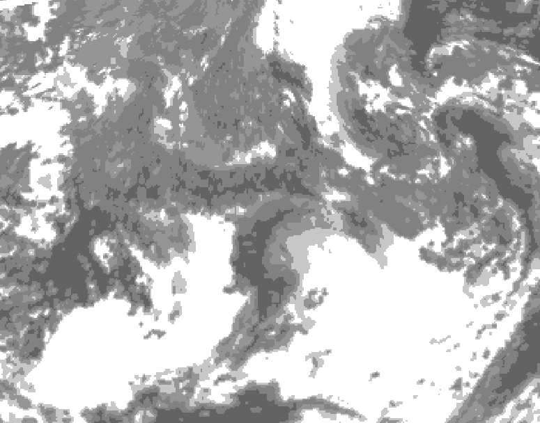 GDPS total cloud 210 hour forecast chart for Canada based on 2026/10/13 0000Z data