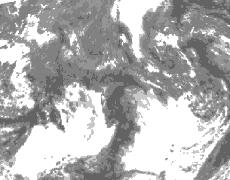 GDPS total cloud 216 hour forecast chart for Canada based on 2026/10/13 0000Z data