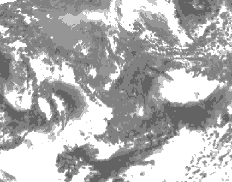 GDPS total cloud 024 hour forecast chart for Canada based on 2026/10/13 1200Z data