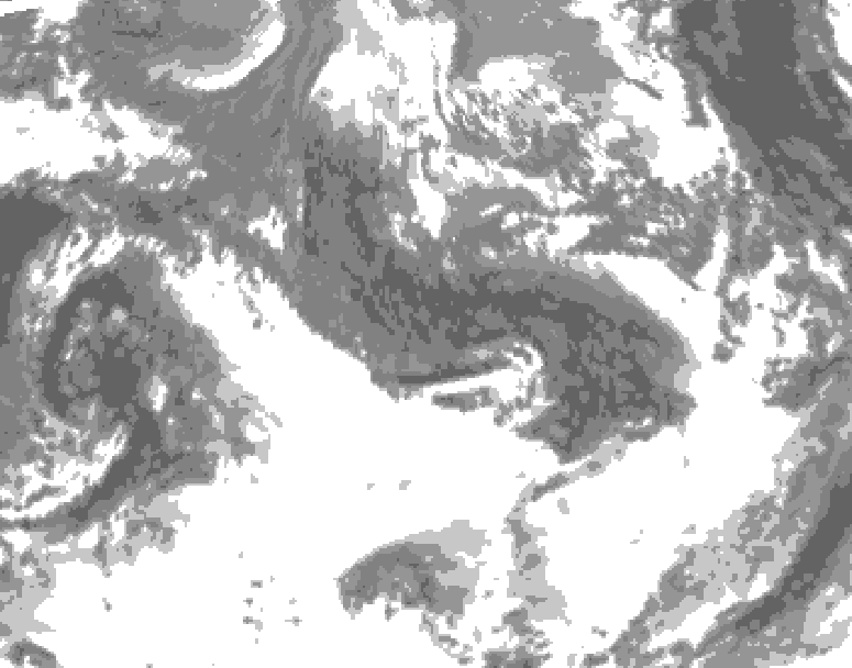 GDPS total cloud 144 hour forecast chart for Canada based on 2026/10/13 1200Z data