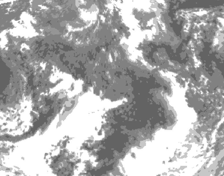 GDPS total cloud 228 hour forecast chart for Canada based on 2026/10/13 1200Z data