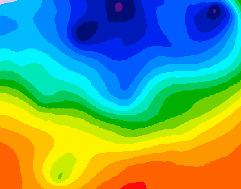 GDPS 500 millibar geopotential height 006 hour forecast chart for Canada based on 2026/10/14 0000Z data
