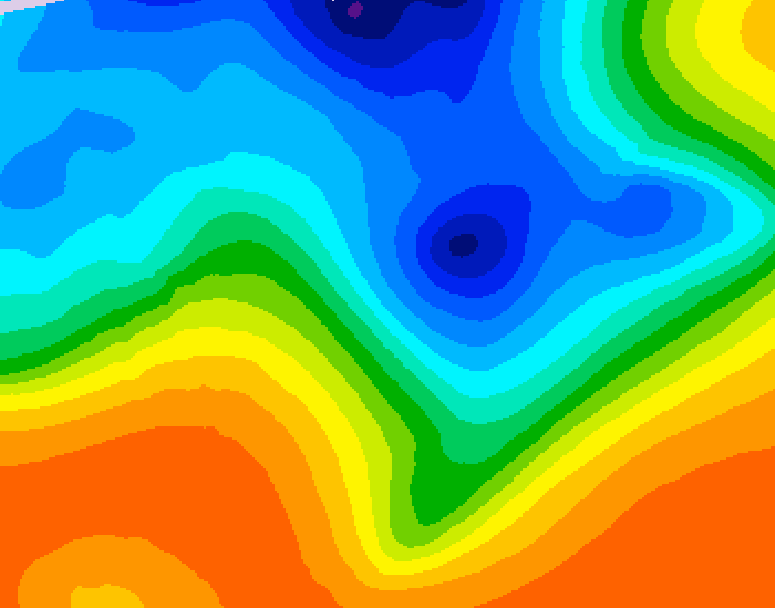 GDPS 500 millibar geopotential height 066 hour forecast chart for Canada based on 2026/10/14 0000Z data