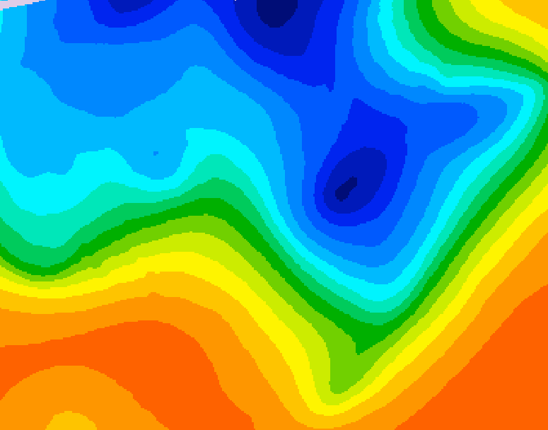 GDPS 500 millibar geopotential height 078 hour forecast chart for Canada based on 2026/10/14 0000Z data