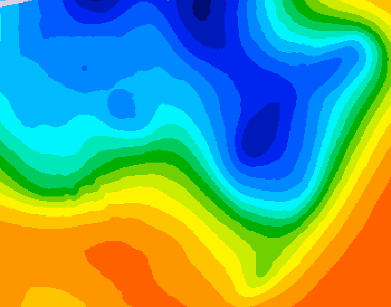 GDPS 500 millibar geopotential height 084 hour forecast chart for Canada based on 2026/10/14 0000Z data