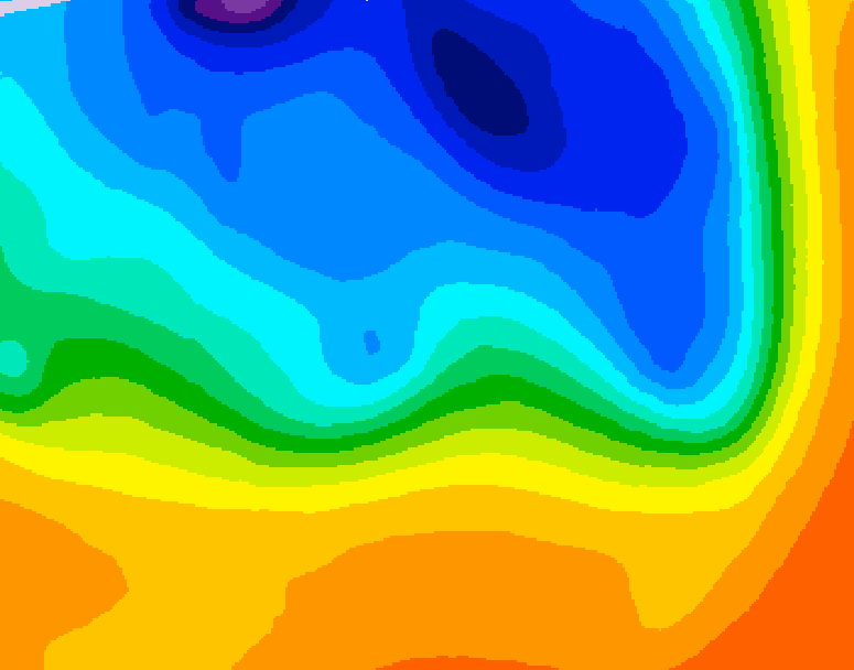 GDPS 500 millibar geopotential height 108 hour forecast chart for Canada based on 2026/10/14 0000Z data