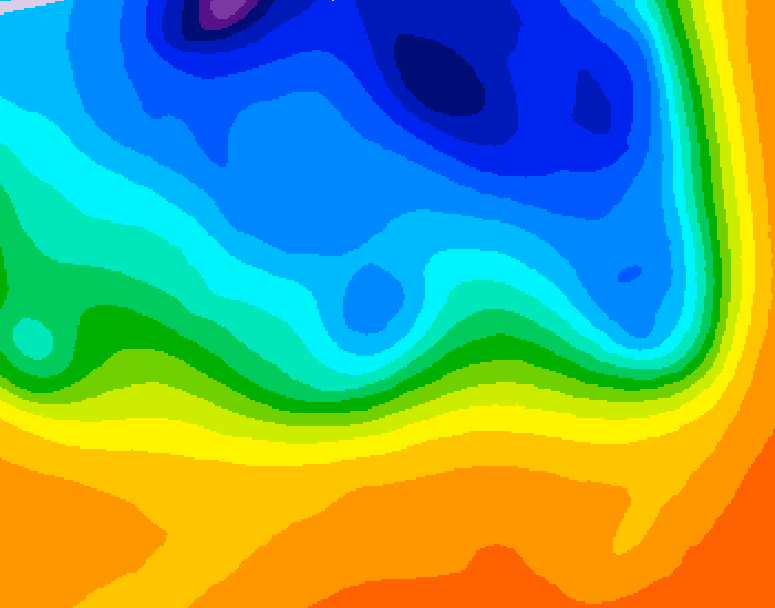 GDPS 500 millibar geopotential height 114 hour forecast chart for Canada based on 2026/10/14 0000Z data