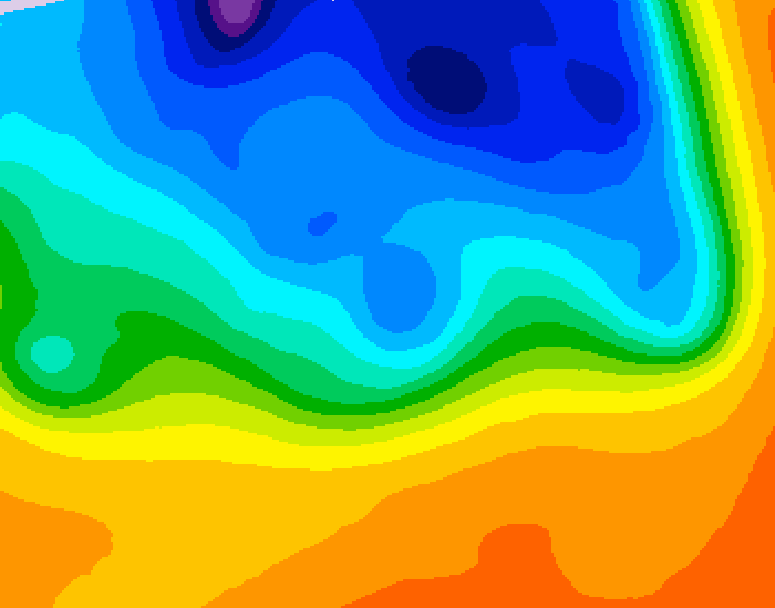 GDPS 500 millibar geopotential height 120 hour forecast chart for Canada based on 2026/10/14 0000Z data