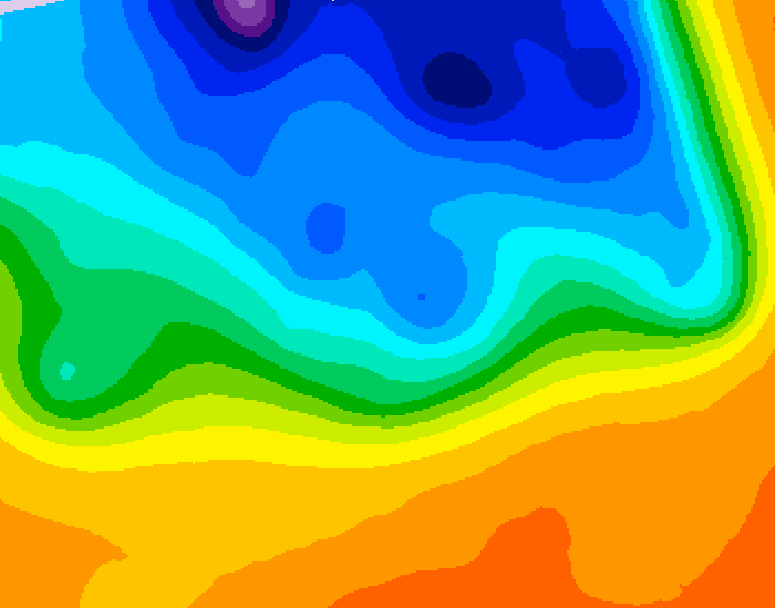 GDPS 500 millibar geopotential height 126 hour forecast chart for Canada based on 2026/10/14 0000Z data
