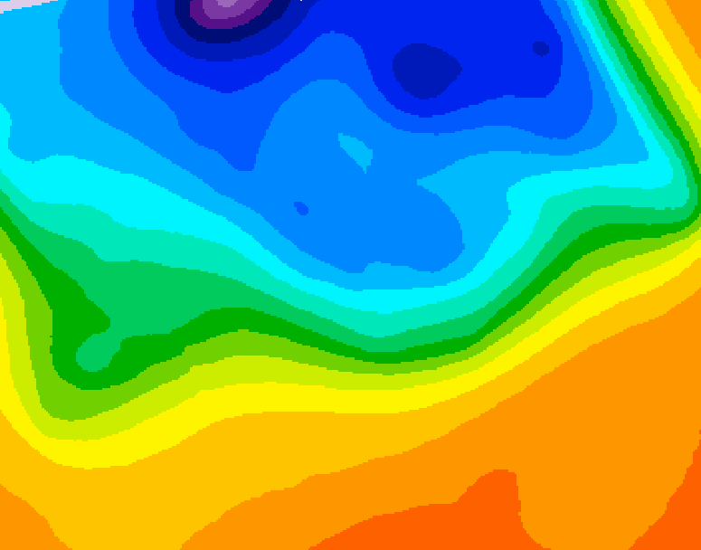 GDPS 500 millibar geopotential height 138 hour forecast chart for Canada based on 2026/10/14 0000Z data