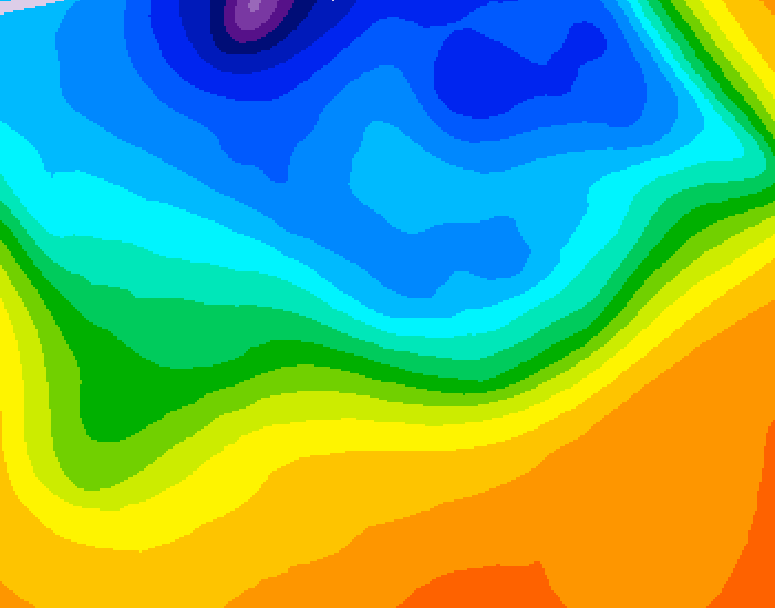 GDPS 500 millibar geopotential height 144 hour forecast chart for Canada based on 2026/10/14 0000Z data