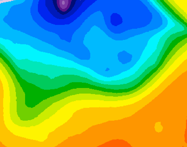 GDPS 500 millibar geopotential height 150 hour forecast chart for Canada based on 2026/10/14 0000Z data