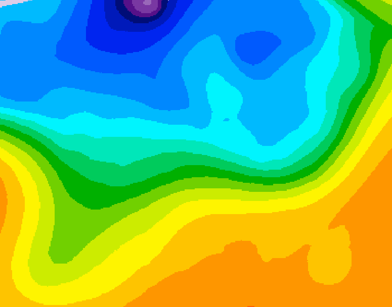 GDPS 500 millibar geopotential height 162 hour forecast chart for Canada based on 2026/10/14 0000Z data