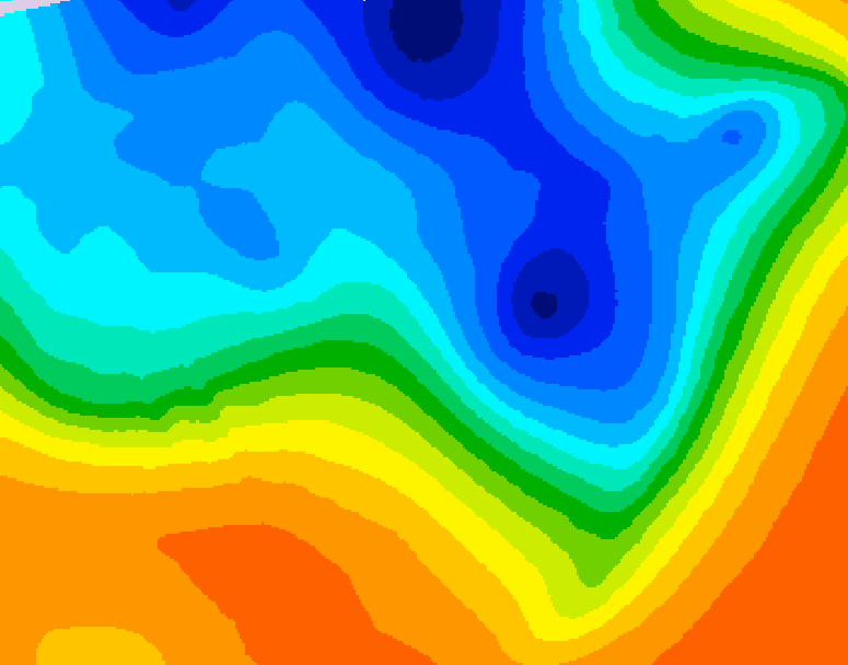 GDPS 500 millibar geopotential height 072 hour forecast chart for Canada based on 2026/10/14 1200Z data