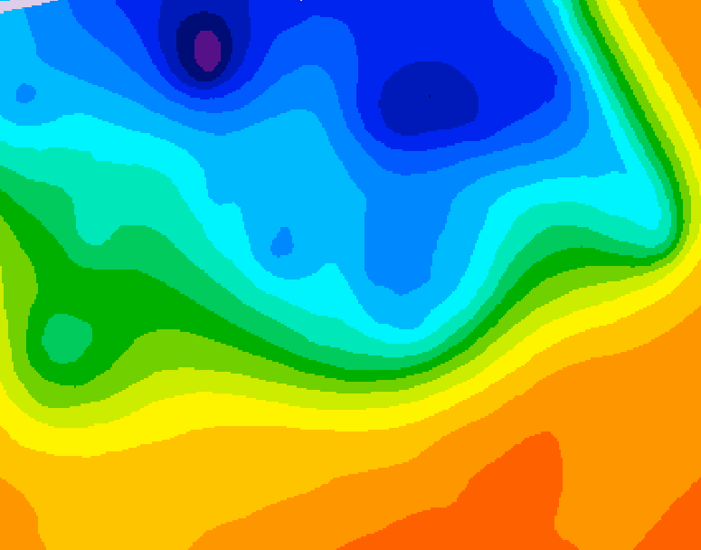 GDPS 500 millibar geopotential height 120 hour forecast chart for Canada based on 2026/10/14 1200Z data