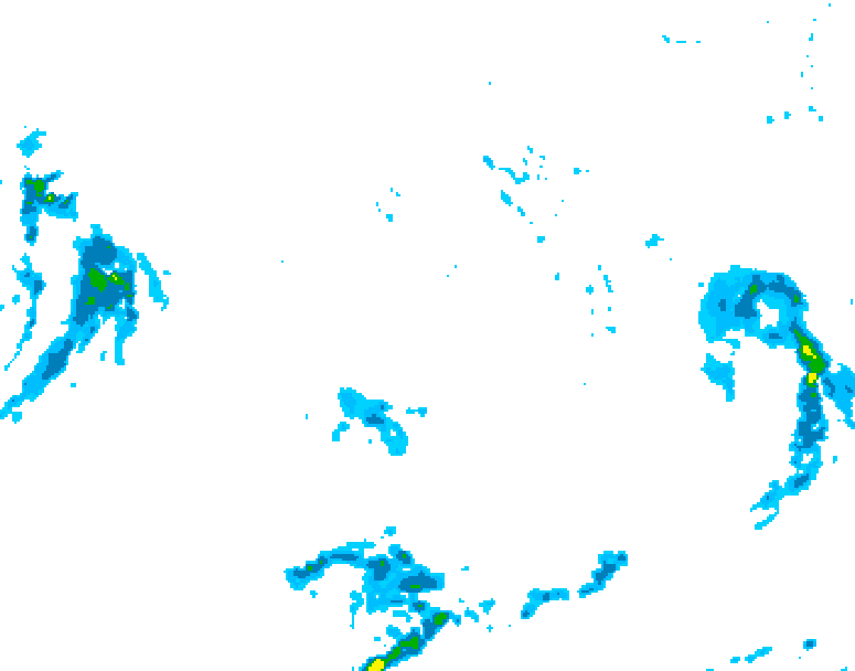 GDPS precipitation 036 hour forecast chart for Canada based on 2026/10/14 0000Z data
