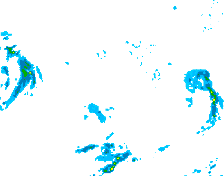 GDPS precipitation 024 hour forecast chart for Canada based on 2026/10/14 1200Z data