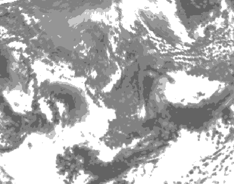 GDPS total cloud 012 hour forecast chart for Canada based on 2026/10/14 0000Z data